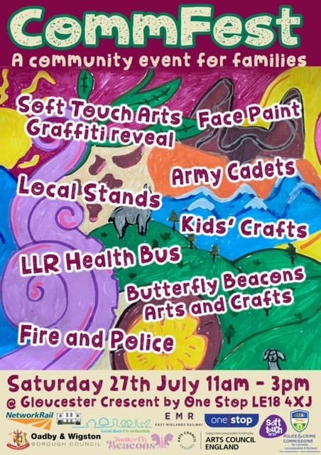 Poster for CommFest on Saturday 27 July